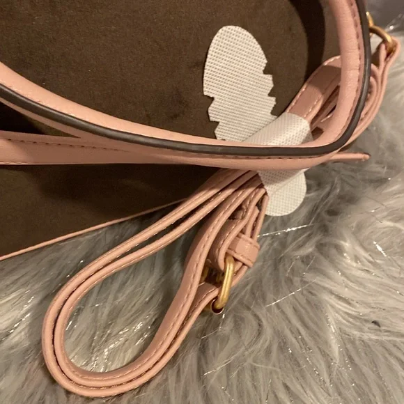 BNWT JUICY COUTURE Retro Vibe Satchel in Dusty Blush Chocolate Brown